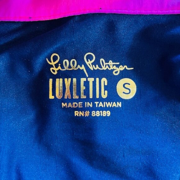 Lilly Pulitzer Luxletic Justine UPF 50 Justine Half Zip True Navy Small - Picture 6 of 9